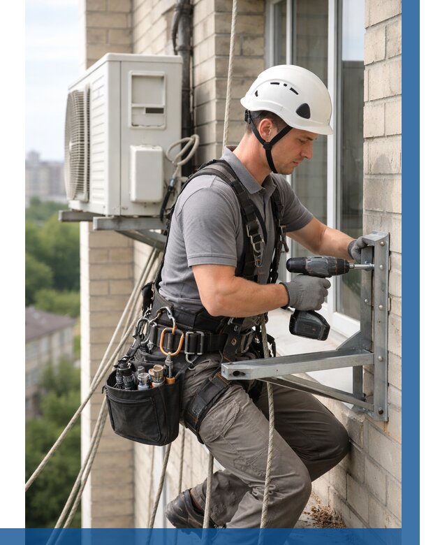 Установка кронштейнов кондиционера в Лангепасе от 3535 р. | ВЫСОТНИК-Лнг