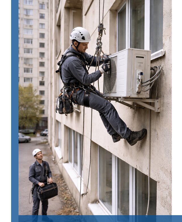 Демонтаж внешнего блока кондиционера в Лангепасе профессионально