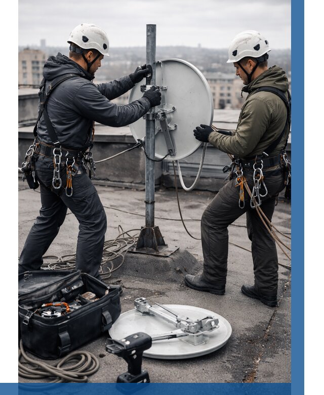 Демонтаж антенн на крыше в Лангепасе от 4545 р. | ВЫСОТНИК-Лнг