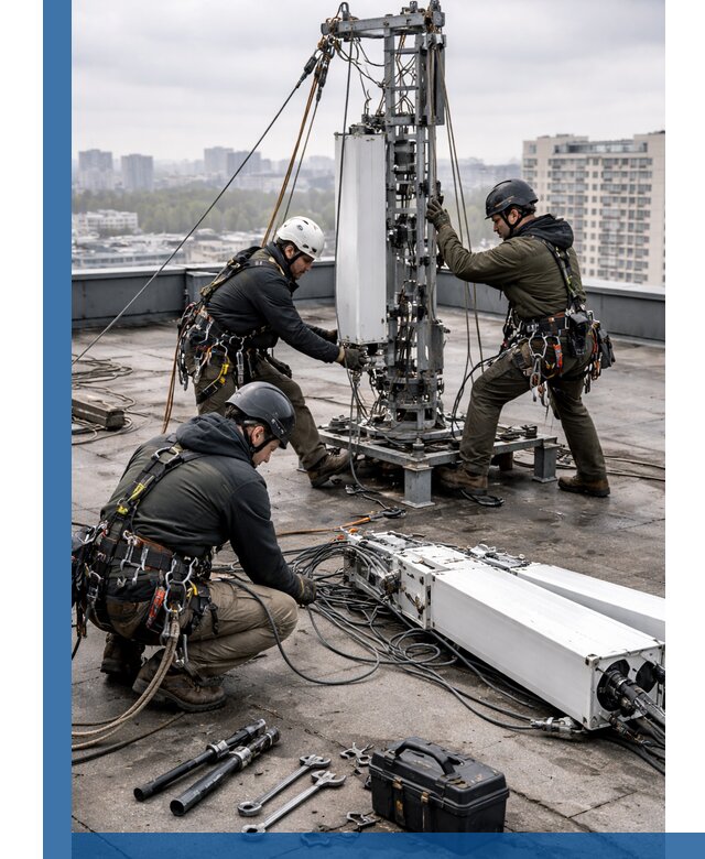 Демонтаж антенн на крыше зданий в Лангепасе с гарантией