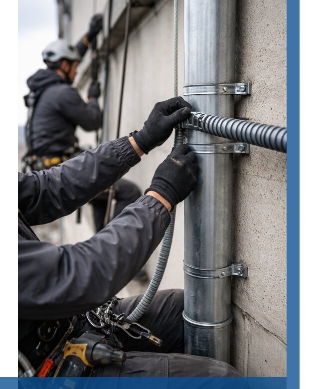 Монтаж гофры для кабеля в Лангепасе от 303 р. | ВЫСОТНИК-Лнг