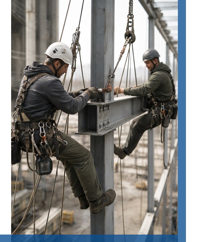 Монтаж металлоконструкций на высоте в Лангепасе от 3535 р. | ВЫСОТНИК-Лнг