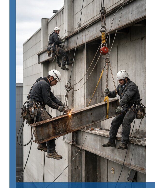 Демонтаж металлоконструкций на высоте в Лангепасе под ключ