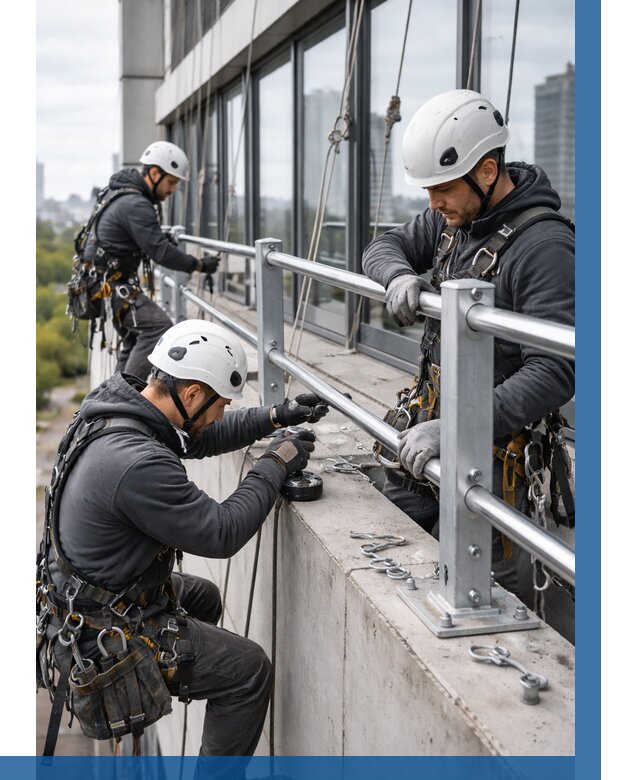 Монтаж ограждений на высоте в Лангепасе, от 1212 р. | ВЫСОТНИК-Лнг