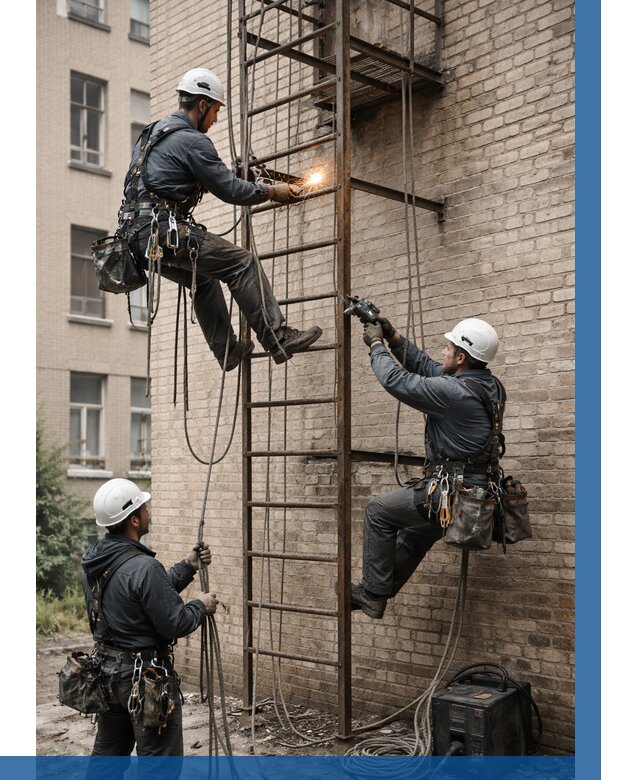 Ремонт пожарной лестницы в Лангепасе от 7575 р. | ВЫСОТНИК-Лнг