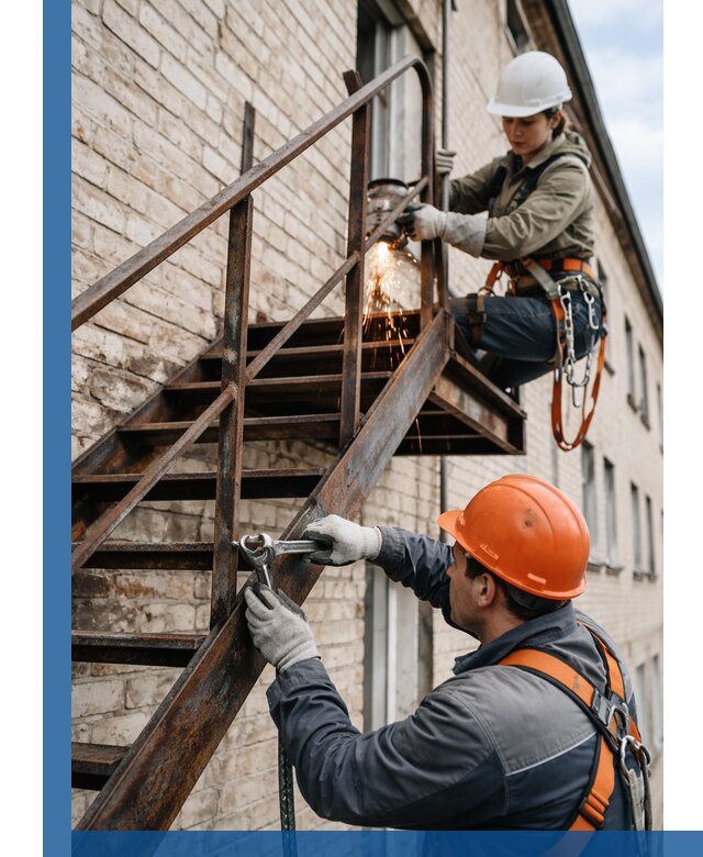 Ремонт и восстановление пожарных лестниц с выездом в Лангепасе