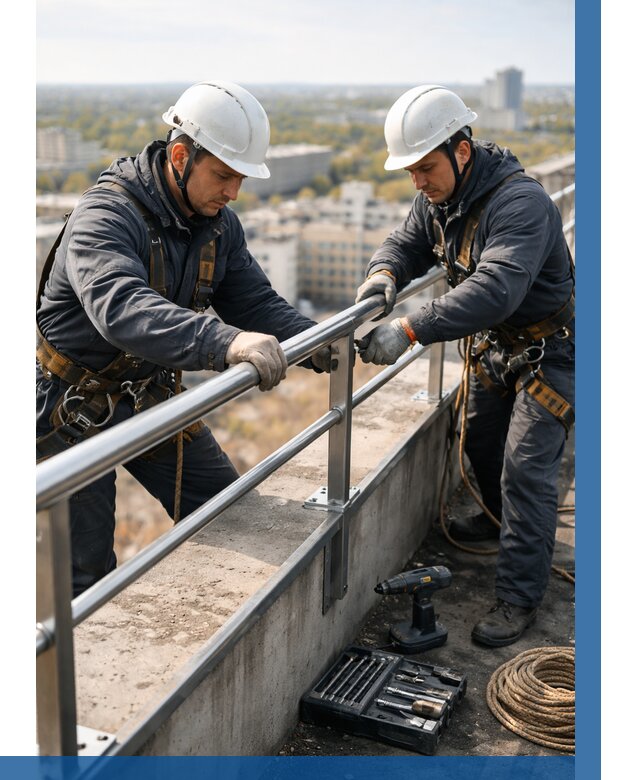 Монтаж перил на высоте в Лангепасе от 2525 р. | ВЫСОТНИК-Лнг