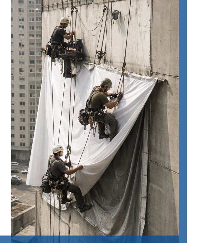 Замена баннерного полотна в Лангепасе от 6565 р. | ВЫСОТНИК-Лнг—заказать