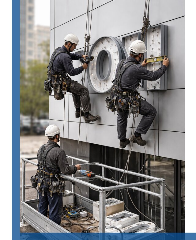 Профессиональный монтаж световых букв в Лангепасе под ключ