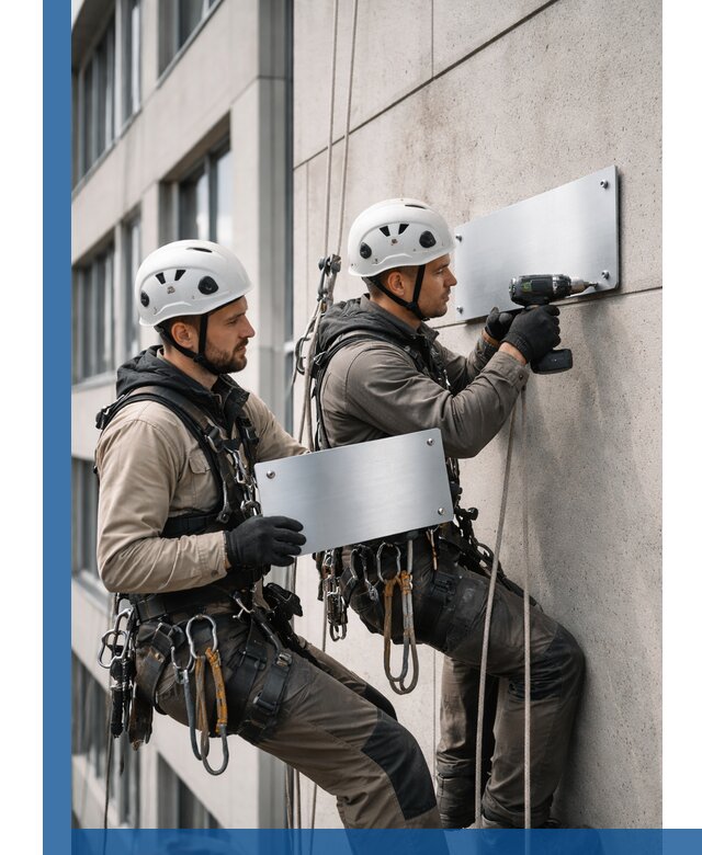 Монтаж табличек и указателей в Лангепасе для зданий и сооружений