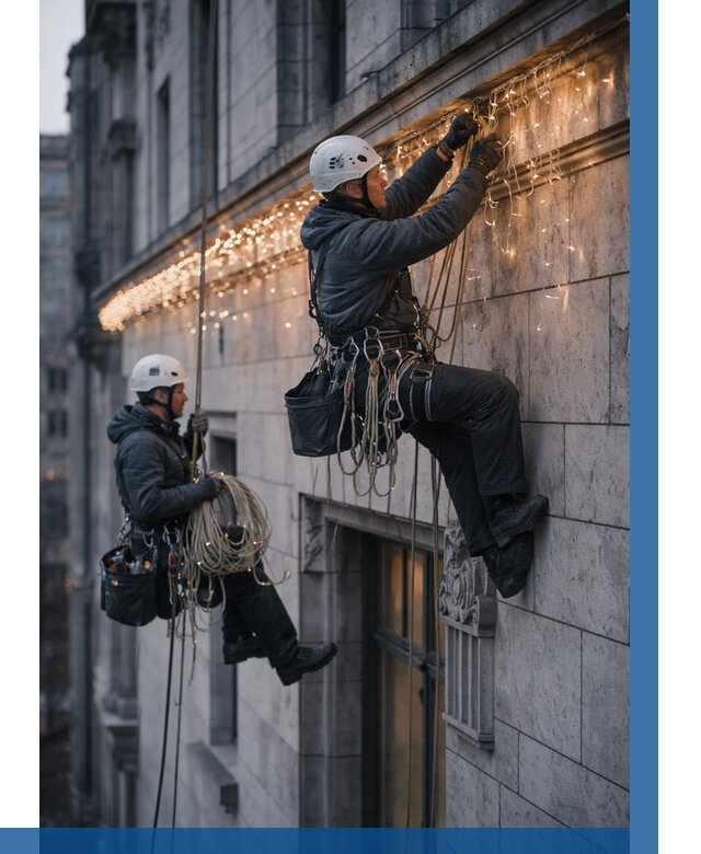 Монтаж новогодней иллюминации в Лангепасе от 8585 р. | ВЫСОТНИК-Лнг