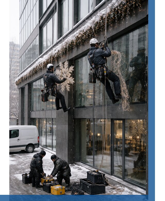 Демонтаж новогоднего оформления в Лангепасе от 5555 р. | ВЫСОТНИК-Лнг