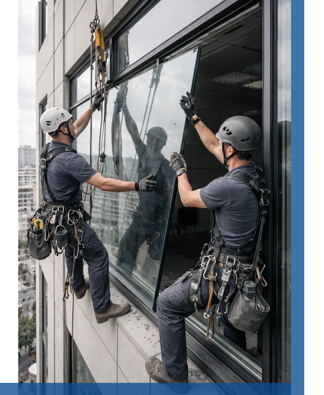 Замена стеклопакетов на высоте в Лангепасе от 5555 р. | ВЫСОТНИК-Лнг