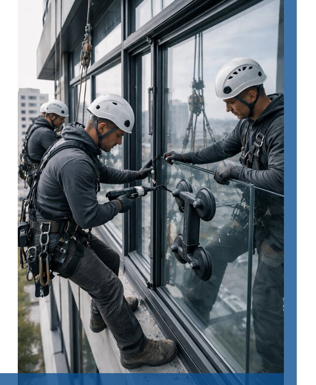 Витражное остекление зданий в Лангепасе от 3535 р. | ВЫСОТНИК-Лнг