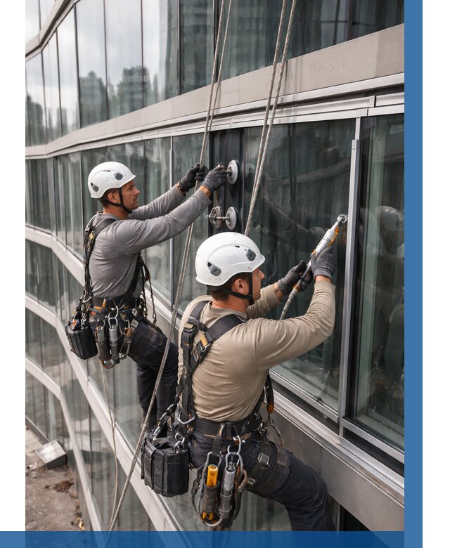 Радиусное остекление фасада в Лангепасе от 12120 р. | ВЫСОТНИК-Лнг