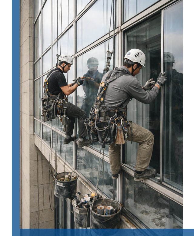 Ремонт витражных конструкций и фасадного остекления в Лангепасе