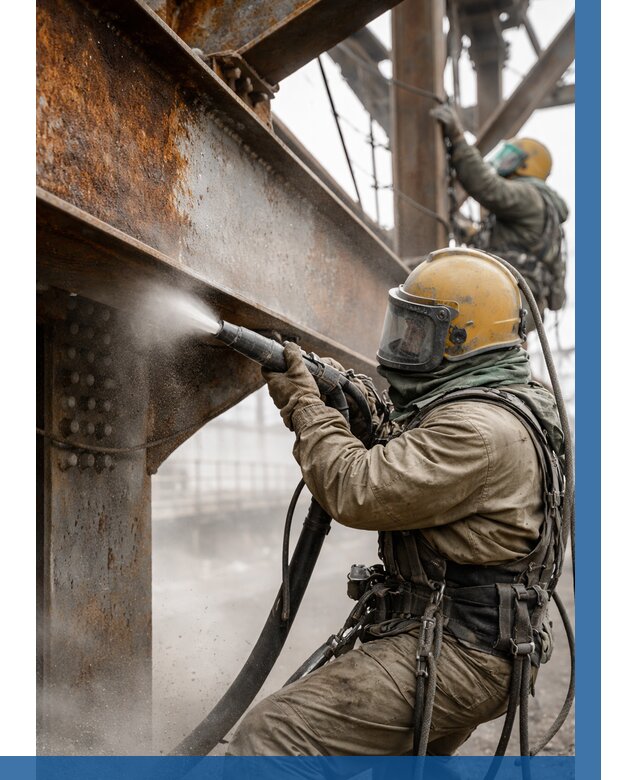 Пескоструйная очистка металлоконструкций в Лангепасе по 606 р.  ВЫСОТНИК-Лнг