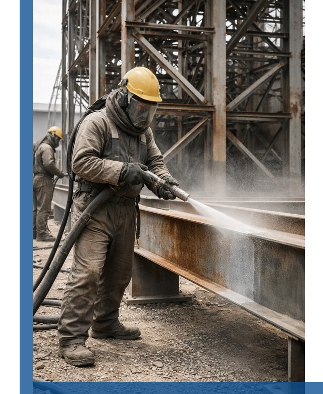 Пескоструйная очистка металлоконструкций в Лангепасе промышленная