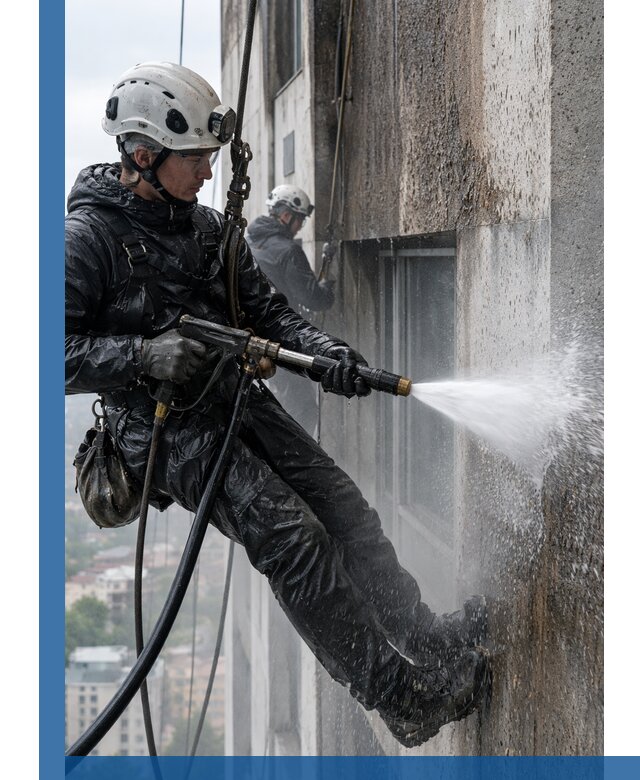 Гидроструйная очистка фасадов и конструкций в Лангепасе