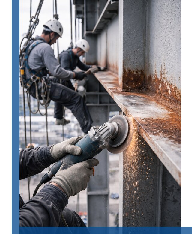 Зачистка металла от ржавчины и подготовка поверхностей в Лангепасе