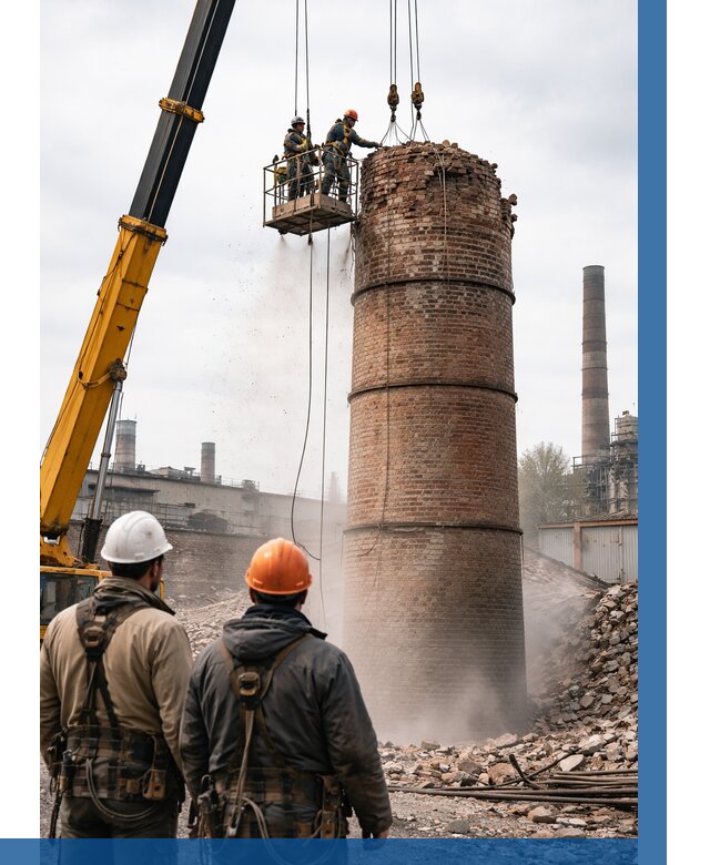 Демонтаж дымовой трубы в Лангепасе от 90900 р. | ВЫСОТНИК-Лнг, смета
