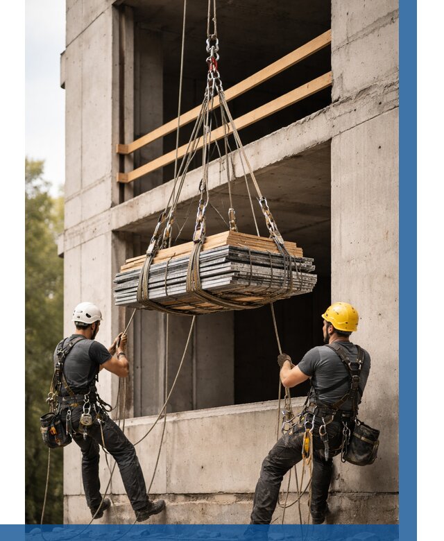 Подъем материала на этаж веревками в Лангепасе от 1515 р. | ВЫСОТНИК-Лнг