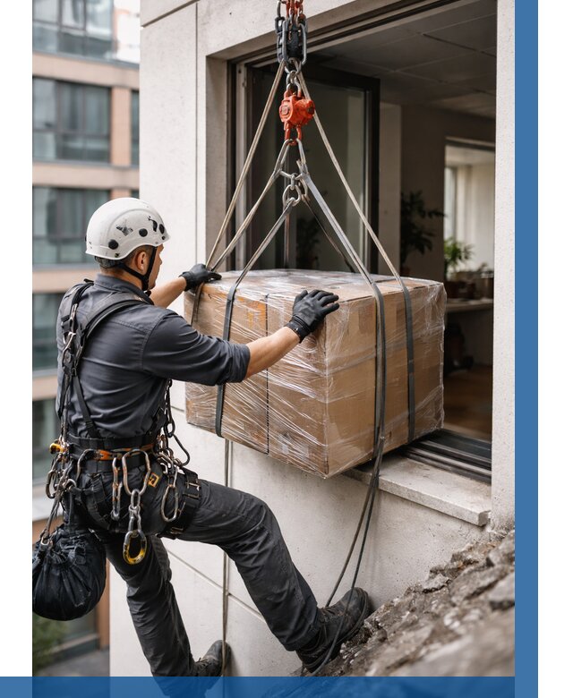 Подъем груза через окно в Лангепасе от 4545 р. | ВЫСОТНИК-Лнг