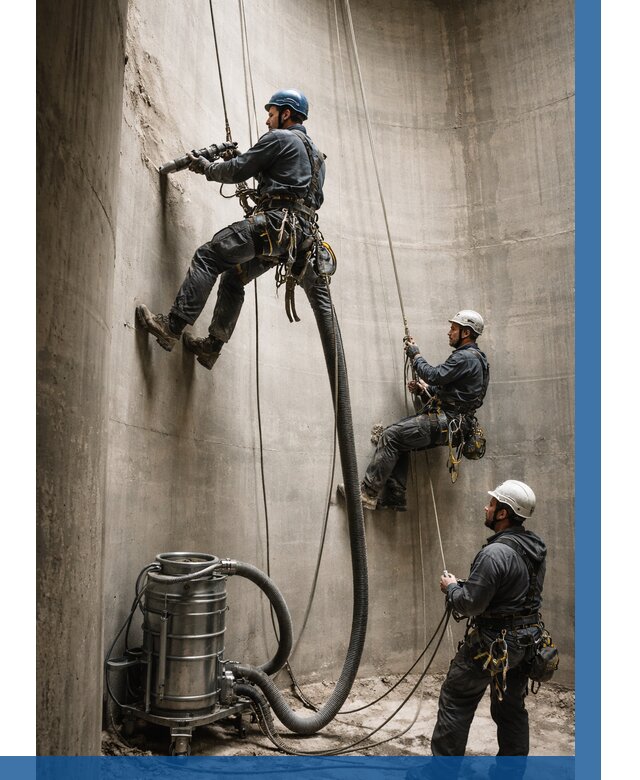 Зачистка силосов в Лангепасе от 4545 р. Договор и смета ВЫСОТНИК-Лнг