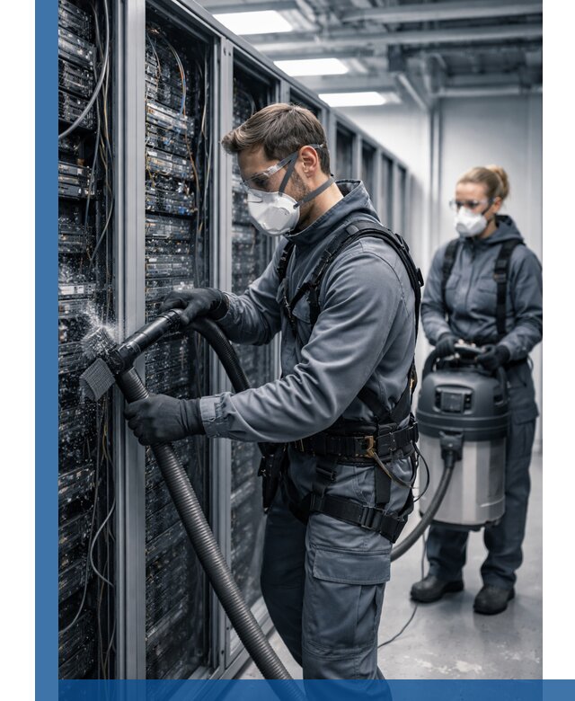 Обеспыливание серверной комнаты в Лангепасе, профессиональная очистка