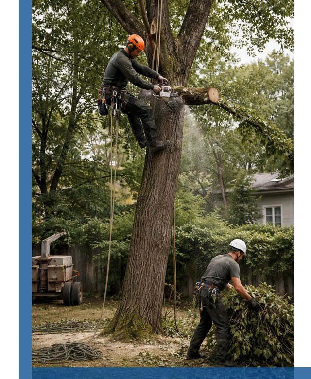 Кронирование деревьев в Лангепасе, безопасная высотная обрезка