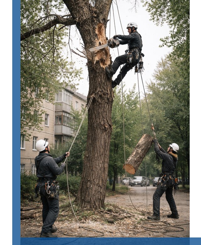 Срочное удаление аварийных деревьев в Лангепасе с гарантией безопасности