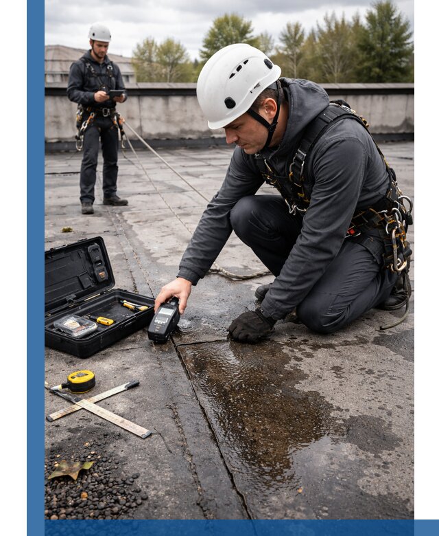 Обследование кровли на протечки и выявление дефектов в Лангепасе