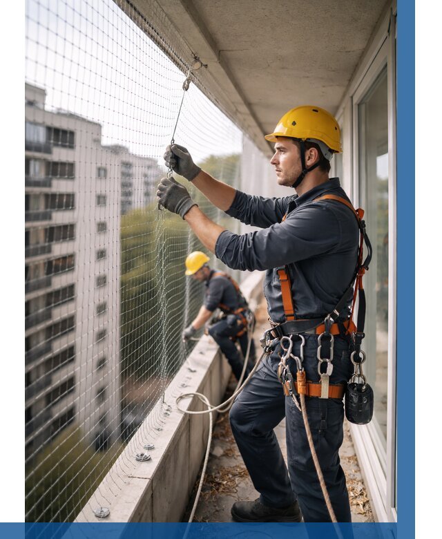 Монтаж сетки от птиц в Лангепасе от 4545 р. | ВЫСОТНИК-Лнг