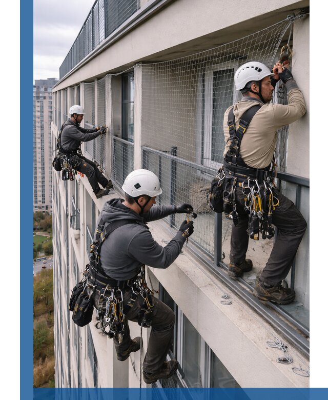 Профессиональный монтаж защитной сетки от птиц в Лангепасе