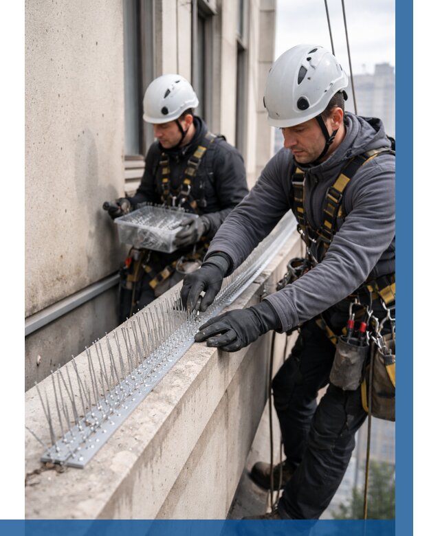 Установка шипов от птиц в Лангепасе от 859 р. | ВЫСОТНИК-Лнг